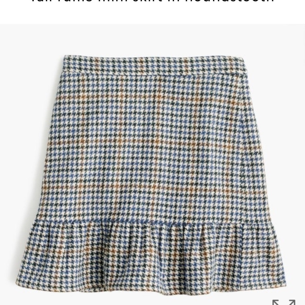 Jcrew ruffle mini skirt in houndstooth - Picture 4 of 5